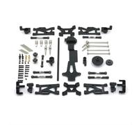 QOAKSDY Pièces RC pour WLtoys 144001 144010 144002 1/14 rc Cars Parts Mise À Niveau en Métal pour Bras Oscillant, Arbre De Transmission, Coupelle De Direction, Ensemble 17 Pièces(Black)
