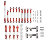 QOAKSDY Pièces RC pour WPL C14 C24 C24-1 Pièces De Mise À Niveau De Voiture RC 1/16 Tige De Liaison De Direction en Métal Supports De Tige De Traction Ensemble D'amortisseurs