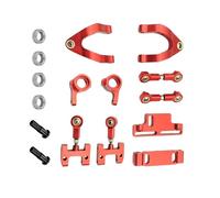 QOAKSDY Pièces RC pour WPL D12 D42 Coupelle De Direction Supérieure Inférieure pour Bras Oscillant pour Siège Curseur De Direction Bloc Tournant Pièces De Voiture RC(Red)
