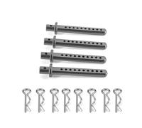 QOAKSDY Pièces Voiture RC pour Axial pour Scx10 1/10 Rc Télécommande Chenille Voiture Coque Colonne Montage Corps Poteau Support avec R Clips Métal Mise À Niveau Pièces Accessoires(Gray)