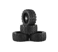 QOAKSDY Pneus Voiture RC pour HSP 94111 94188 1/10 Off-Road RC Cars 4PCS Truck Wheel Tires D128mm Rubber Tire Wheels in 12mm Hex Adapter(A10)