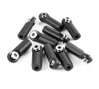 QOAKSDY RC Accessoire De Pièce pour 1/10 RC Crawler Car Parts M4 Noir Plastique Direction Lien Pivot Biellette Extrémité Largeur Boules Joint Tête Modification Accessoires De Voiture(Size 1)