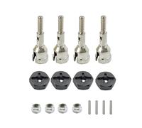 QOAKSDY RC Accessoire De Pièce pour WLtoys 1/18 K929 A959 A969 A979 A959B A969-B Ensemble Conversion Roue Essieu 12mm Moyeu Plongée Hexagonal Écrou Rotation 1/10 Pièces Voiture RC sur Route(Silver)