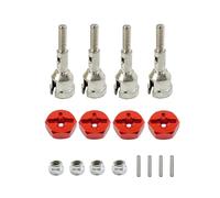 QOAKSDY RC Accessoire De Pièce pour WLtoys 1/18 K929 A959 A969 A979 A959B A969-B Ensemble Conversion Roue Essieu 12mm Moyeu Plongée Hexagonal Écrou Rotation 1/10 Pièces Voiture RC sur Route(Red)