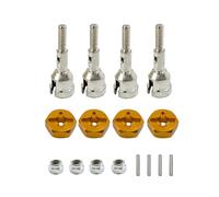 QOAKSDY RC Accessoire De Pièce pour WLtoys 1/18 K929 A959 A969 A979 A959B A969-B Ensemble Conversion Roue Essieu 12mm Moyeu Plongée Hexagonal Écrou Rotation 1/10 Pièces Voiture RC sur Route(Yellow)