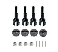 QOAKSDY RC Accessoire De Pièce pour WLtoys 1/18 K929 A959 A969 A979 A959B A969-B Ensemble Conversion Roue Essieu 12mm Moyeu Plongée Hexagonal Écrou Rotation 1/10 Pièces Voiture RC sur Route(Black)