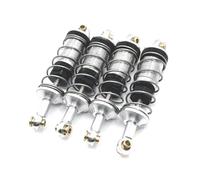 QOAKSDY RC Amortisseur pour MJX 14301 14302 1/14 RC Accessoires De Pièces Modification Mise À Niveau D'amortisseur D'huile Chocs en Métal 4pcs(Silver)