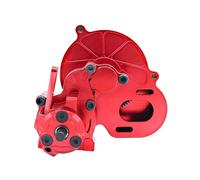 QOAKSDY rc boîte de Vitesse pour Axial SCX10 AX10 pour Wraith 1/10 RC, Camion De Voiture sur Chenilles, Boîte Vitesses Coupure Transmission en Métal avec Engrenage(Red)