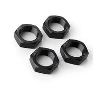 QOAKSDY RC Pièces avec pour ARRMA pour KRATON pour Outcast 8S Pièces De Mise À Niveau pour Voiture sur Chenilles RC 1/5 Accessoires 4PCS 24MM Écrou Coupleur en Alliage D'aluminium(Black)
