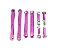 QOAKSDY RC Pièces avec pour Wltoys 124008-2705 124010 Pièces Et Accessoires pour Voiture Télécommandée, Tige Métallique, De Direction Réglable(Purple)