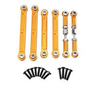 QOAKSDY RC Pièces avec pour Wltoys 124008-2705 124010 Pièces Et Accessoires pour Voiture Télécommandée, Tige Métallique, De Direction Réglable(Yellow)