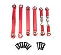 QOAKSDY RC Pièces avec pour Wltoys 124008-2705 124010 Pièces Et Accessoires pour Voiture Télécommandée, Tige Métallique, De Direction Réglable(Red)