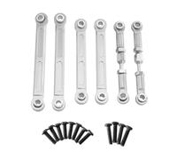 QOAKSDY RC Pièces avec pour Wltoys 124008-2705 124010 Pièces Et Accessoires pour Voiture Télécommandée, Tige Métallique, De Direction Réglable(Silver)