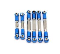 QOAKSDY RC Tige de Traction pour ARRMA pour Giant pour Stone pour Small pour Typhoon pour Granite 1/10 RC Cars Biellette De Direction en Métal pour Kit Combiné(Blue)