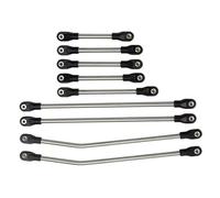 QOAKSDY RC Tige de Traction pour Axial pour SCX10 pour Capra pour LCG Rails pour Kit De Châssis 1/10 RC Crawler Pièces Poutre Cadre Liaison en Acier Biellette Tige Traction