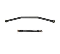 QOAKSDY RC Tige de Traction pour Axial RBX10 Pièces De Mise À Niveau D'essieu Avant pour Voiture À Chenilles RC 1/10, 2 Pièces De Biellette De Direction en Alliage D'aluminium(Black)