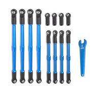 QOAKSDY RC Tige de Traction pour Traxxas pour E-Revo 2.0 D251 Pièces De Mise À Niveau pour Voiture Télécommandée 1/10 Tirant Biellette Poussée en Métal 5319X 5338R(Blue)
