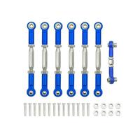 QOAKSDY RC Tige de Traction pour Traxxas pour Slash 4X4 2WD Pièces De Mise À Niveau De Voiture RC 1/10 1 Ensemble De Tendeur en Métal Kit D'extrémité De Lien De Carrossage Réglable(Blue)