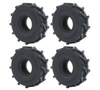 QOAKSDY Voiture Rc Pneus Roue pour Axial SCX24 pour Bronco pour Gladiator pour Wrangler 4 Pièces 1.0 Pouces 54/62mm Pneus De Roue en Caoutchouc pour Terrains Boue pour Voiture 1/24 RC(62mm)