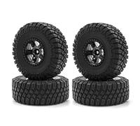 QOAKSDY Voiture Rc Pneus Roue pour Slash pour Arrma pour Senton pour HuanQi 727 pour Vkar 10SC pour Hpi 4 Pièces Pneus Tout-Terrain Roue D'adaptation De 12mm pour Voiture 1/10 RC(Black,A)