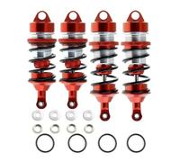 QOAKSDY Voiture télécommandée Pièce pour ARRMA pour Infraction 6S pour BLX pour Felony pour Limitless 1/7 rc Car Upgrades Pièces Accessoires Amortisseur en Métal(Red)