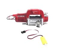 QOAKSDY Voiture télécommandée Pièce pour Axial pour SCX10 pour TRAXXAS pour TRX4 D90 1/10 RC Pièces Mise À Niveau De Voiture sur Chenilles Treuil Automatique en Métal avec Câble Commande 3CH(Red)