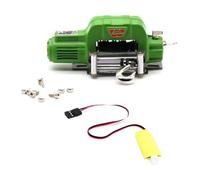 QOAKSDY Voiture télécommandée Pièce pour Axial pour SCX10 pour TRAXXAS pour TRX4 D90 1/10 RC Pièces Mise À Niveau De Voiture sur Chenilles Treuil Automatique en Métal avec Câble Commande 3CH(Green)