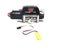 QOAKSDY Voiture télécommandée Pièce pour Axial pour SCX10 pour TRAXXAS pour TRX4 D90 1/10 RC Pièces Mise À Niveau De Voiture sur Chenilles Treuil Automatique en Métal avec Câble Commande 3CH(Black)