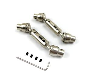 QOAKSDY Voiture télécommandée Pièce pour Henglong pour WPL pour Ural B36 MN D90 MN99S pour pour Camion RC Pièces De Rechange pour Voiture 2 Arbre Transmission Avant Arrière en Métal(Silver)