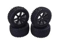 QOAKSDY Voiture télécommandée Pièce pour Redcat pour HPI pour Traxxas 1/10 RC Off Road pour Buggy Car Pneus Avant Arrière Noirs Ensemble De Roues Moyeux Hexagonaux 12 Mm Inserts en Mousse