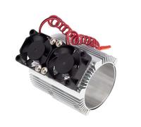 QOAKSDY Voiture télécommandée Pièce pour Traxxas pour Summit pour Big S RC Car 41-43 Mm Double Ventilateur Motor Radiateur À Chaleur Haute pour La Vitesse 1: 8 Moteur pour l'argent
