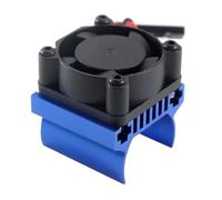 QOAKSDY Voiture télécommandée Pièce pour TRAXXAS pour TRX4 TRX4-M pour Axial Scx24 1/18 RC Crawler Car Upgrade Parts Accessories 180 Moteur Ventilateur De Refroidissement Dissipateur Chaleur(Blue)