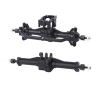 QOAKSDY Voiture télécommandée Pièce pour Traxxas Trx-4m 1/18 RC Crawler, Pièces De Mise À Niveau, Jeu D'essieux Avant Et Arrière en Plastique Remplacement Complet avec Support Servo