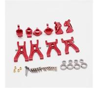 QOAKSDY Voiture télécommandée Pièce pour WLtoys A959 A979 A959B A979B rc Car Replacements Upgrade Suspension Arm Avant/Arrière Hub C pour Kit De Pièces Siège(Red)