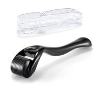 Qobobo Derma-Roller 0,5 mm - Rouleau à barbe - Pour la pousse de la barbe, les cicatrices, le microneedling - Pour la pousse des cheveux, du visage et de la barbe - Pour hommes et femmes