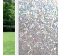 Qobobo Film Fenêtre Anti Regard et Chaleur - Occultant 90 x 200 cm - Opaque Vitrage Cache Vue Electrostatique UV pour Maison, Bureau, Cuisine - Croissant
