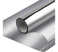 Qobobo Film Fenêtre Miroir Anti Regard et Chaleur 60 x 200 cm - Film sans Tain Adhésif Vitrage Anti UV pour Maison Bureau Cuisine - Argent
