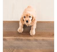Qobobo Lot de 15 tapis antidérapants pour marches d'escalier - 60 x 15 cm - Pour intérieur - Tapis antidérapant avec rouleau - Tapis d'escalier imperméable autocollant pour marches en bois