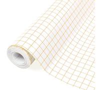 Qobobo Papier Transfert 30,5 x 500 cm Papier Transfert Textile pour Traceur en Vinyle Avec Grille d'alignement Orange Film Transfert Vinyle pour Traceur de Papier Vinyle Silhouette Cameo
