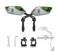 Qobobo Rétroviseur Vélo Guidon Miroirs de Vélo 360° Réglable Retroviseur Trotinette Electrique pour Guidon 22-25 mm Compatible Ebike Vélo électrique VTT Escooter Vélo de Route (2 Pièces)