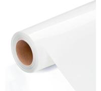 Qobobo Vinyle Thermocollant Blanc 30.5cm x 3.05m Vinyle de Transfert de Chaleur Papier Transfert pour Textile Papier Transfert Flex Thermocollant pour Tissut Feuille Transfer T-Shirt Film