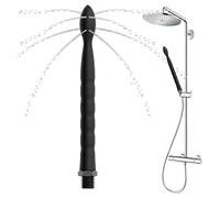 QOCUILC 1 Pièce 8 Trous Lavement Douche Anus,Silicone Buse de Douche en Silicone pour la Pénétration Anale et la Toilette Intime à la Maison pour Hommes Femmes Couples(Noir)