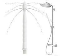 QOCUILC 1 Pièce Lavement Douche Anus,8 Trous Silicone Buse de Douche en Silicone,Pour la Pénétration Anale,Pour Hommes Femmes Couples(Blanc)