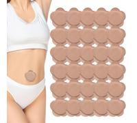 QOCUILC 30 patchs d'huile de ricin auto-adhésifs pour nombril - Packs naturels pour douleurs abdominales, digestion, détox et relaxation du ventre