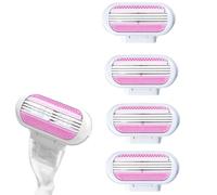 QOCUILC 8 Pièces Recharges de Lames pour Femme à 3 Lames,Compatibilité Venus,Rasage Précis et Doux,Idéales pour Peaux Sensibles,Durabilité et Confort Rose