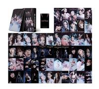 QOCUILC BP Photocards,55 Pcs BP Lomo Cartes,Kpop black pink photocard blackpink Cadeau pour Fans(Pink Venom)