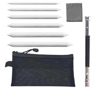 QOCUILC Kit 9 Pièces Outils Dessin Professionnels | 6 Estompes Estompeur Dessin et Gomme Malléable + Pochette | Accessoires Croquis Artistes Étudiants | Techniques Dessin Précision
