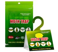 QOCUILC Lot de 5 Pièges à Mites Vêtements - Protection Armoire Anti-Mites Textiles, Papier Collant Anti-Insectes pour Vêtements, Chemises, Pulls, Pantalons, Manteaux