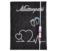 QOCUILC Pochette pour Carnet de Santé Bébé, Housse Universelle pour Carnet de Maternité et Échographie, Organiseur Pratique avec Fermeture Éclair, 2-teiliges Mini-Fotoalbum Set