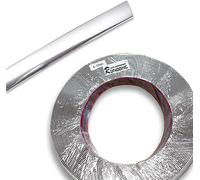 QODOLSI Lot de 1 bande de calfeutrage flexible pour carrosserie de voiture, bande lumineuse de 14 m, garniture chromée autocollante (argent)